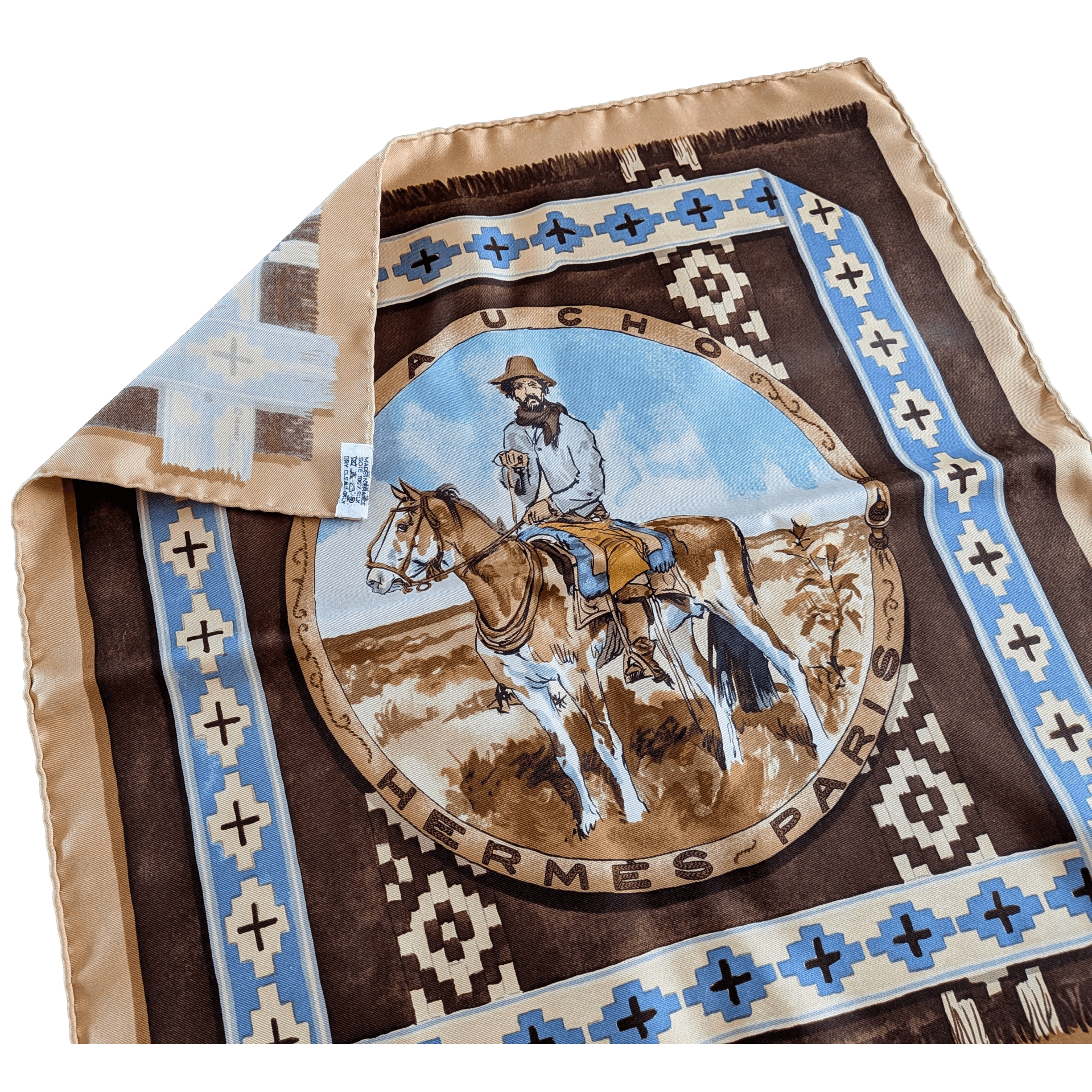 HERMES Rare Gaucho Gavroche Pocket Scarf 45 cm