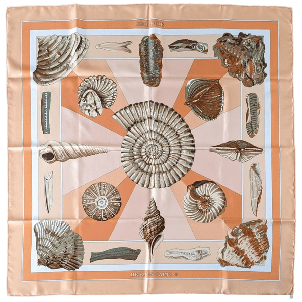 HERMES GEOLOGIE 1980 Special Issue by Loic Dubigeon Silk Twill 90 x 90 cm