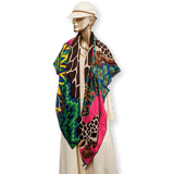 HERMÈS Girafes The Three Graces by Alice Shirley Cashmere Silk Shawl 140