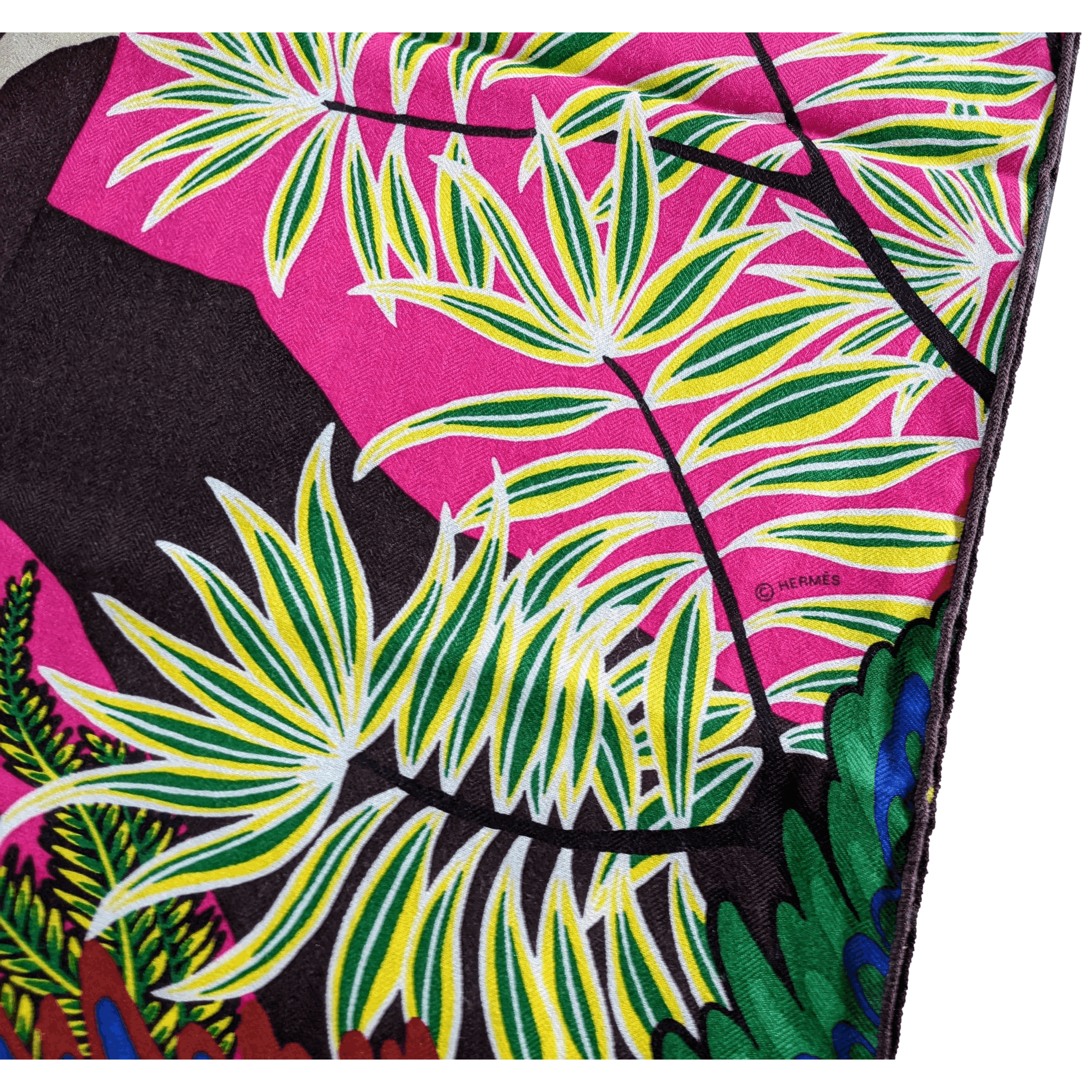 HERMÈS Girafes The Three Graces by Alice Shirley Cashmere Silk Shawl 140