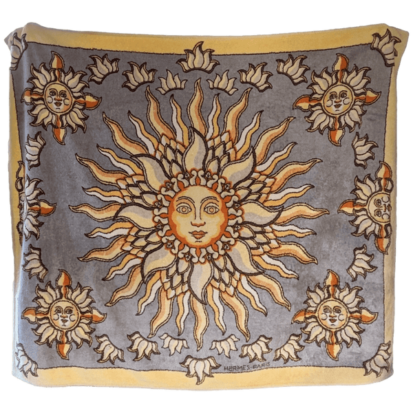 HERMES Gloria Soli XXL Vintage Terry Beach Towel 