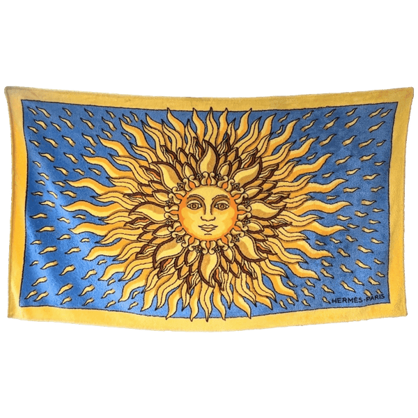 HERMES Gloria Soli Tapis de Plage Terry Beach Towel 90 x 150 cm