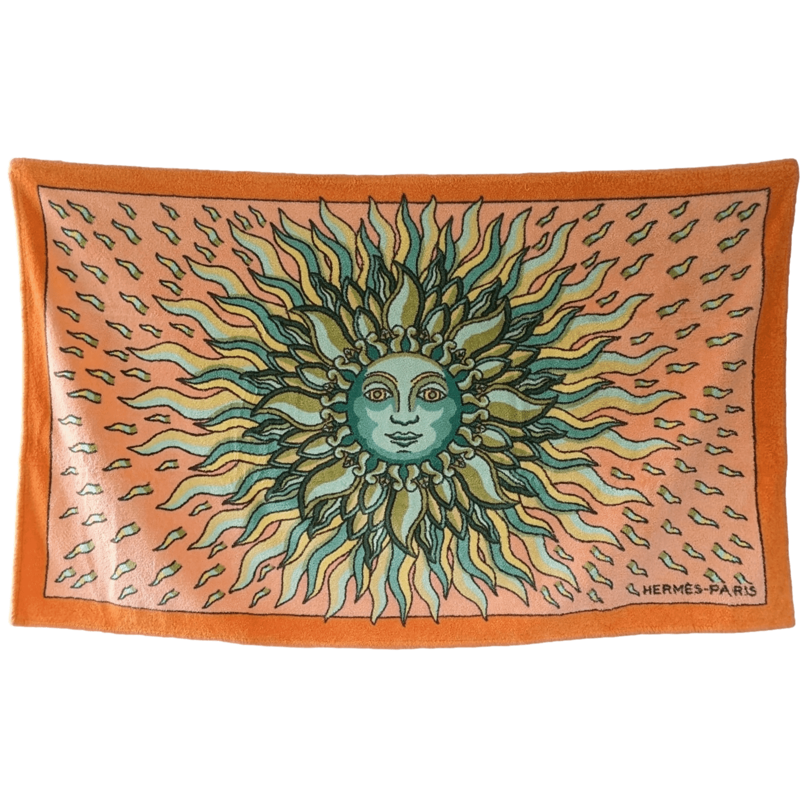 HERMES Gloria Soli Terry Beach Towel 90 x 150 cm
