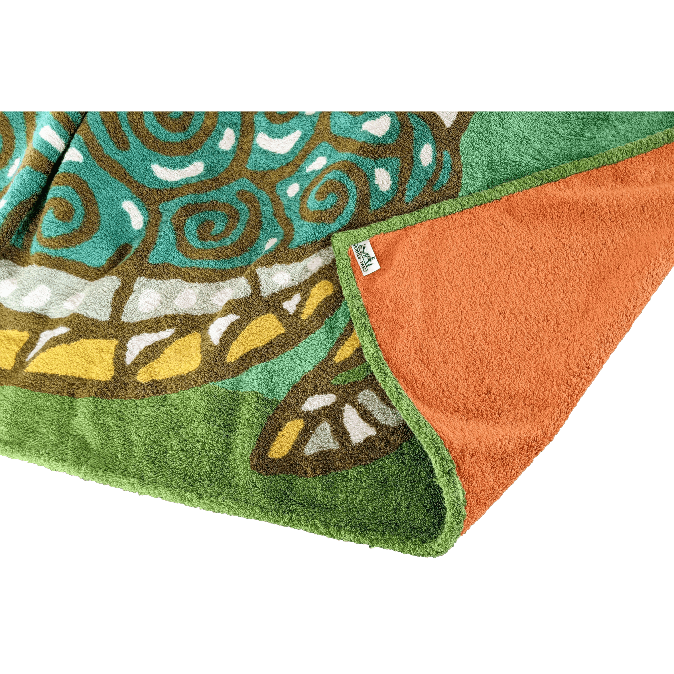HERMES Green Turtle Beach Towel, 90 x 150 cm