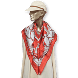 HERMES - 1998 Societe Suisse France 100th Anniversary - Henri d’Origny - Twill Silk Scarf 90 cm