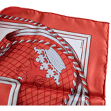 HERMES - 1998 Societe Suisse France 100th Anniversary - Henri d’Origny - Twill Silk Scarf 90 cm