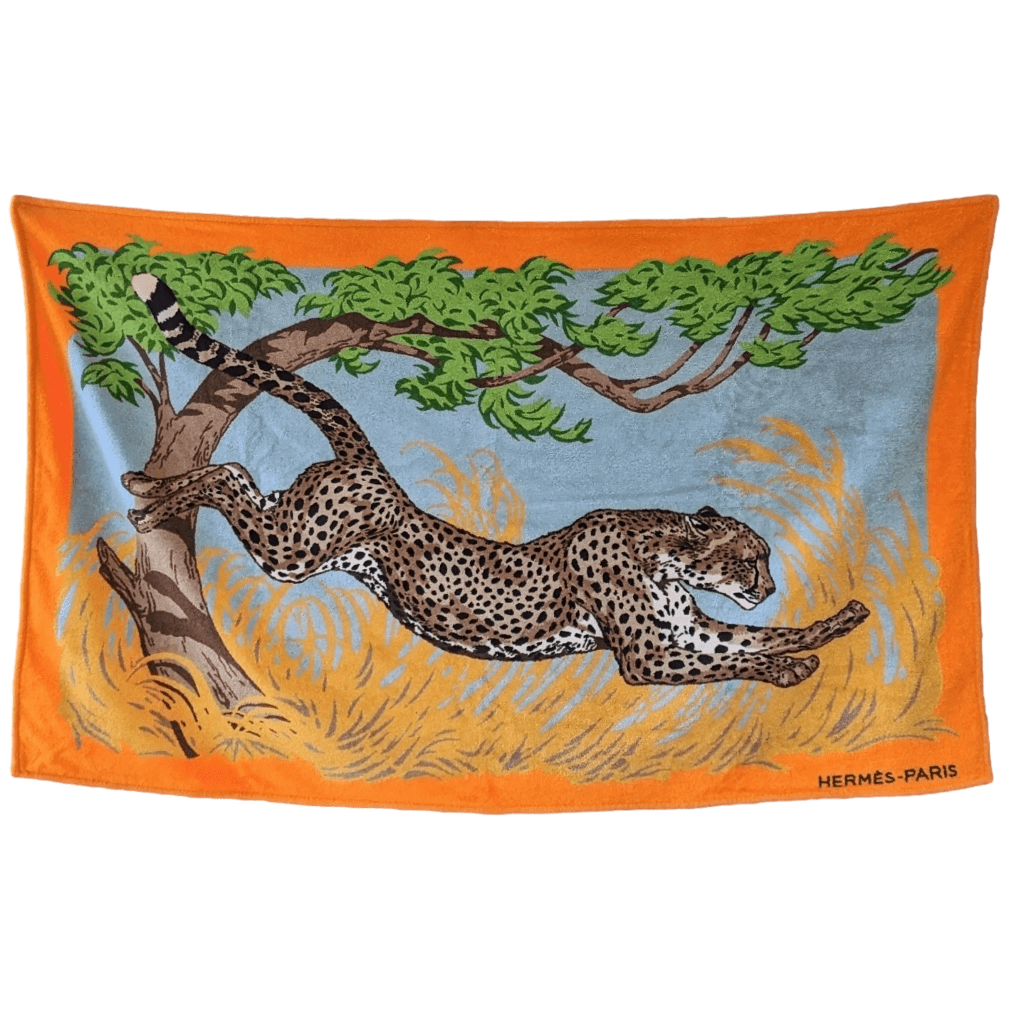 HERMES Guepard Terry  Beach Towel GM