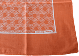 HERMES H Orange Cotton scarf 70 x 70 cm