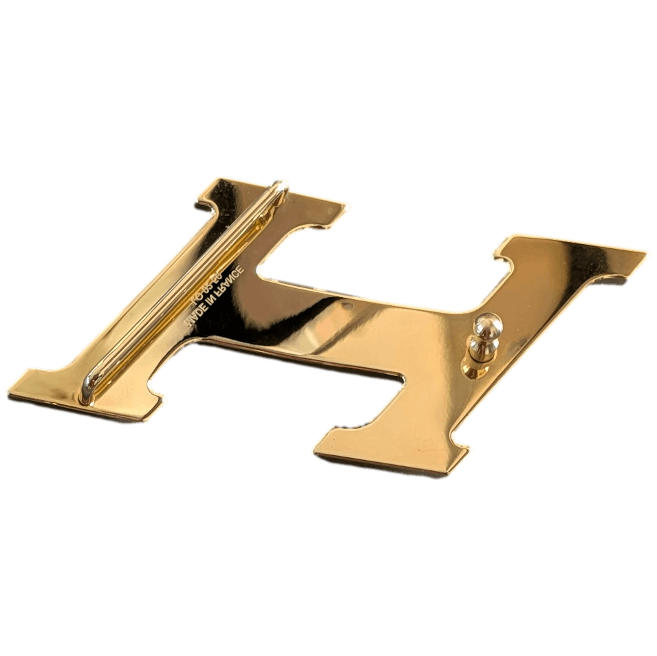 HERMES H Speed Belt Buckle 32 mm Permabrass Satin Finish Unworn