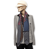 Hermes Men's Brown/Kaki/Lie de Vin HARNAIS DE CABRIOLET 70% Cashmere Carre H 100 cm