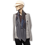 Hermes Men's Brown/Kaki/Lie de Vin HARNAIS DE CABRIOLET 70% Cashmere Carre H 100 cm