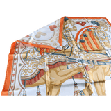 HERMES Harnais de Coeur Twill 90 Scarf 