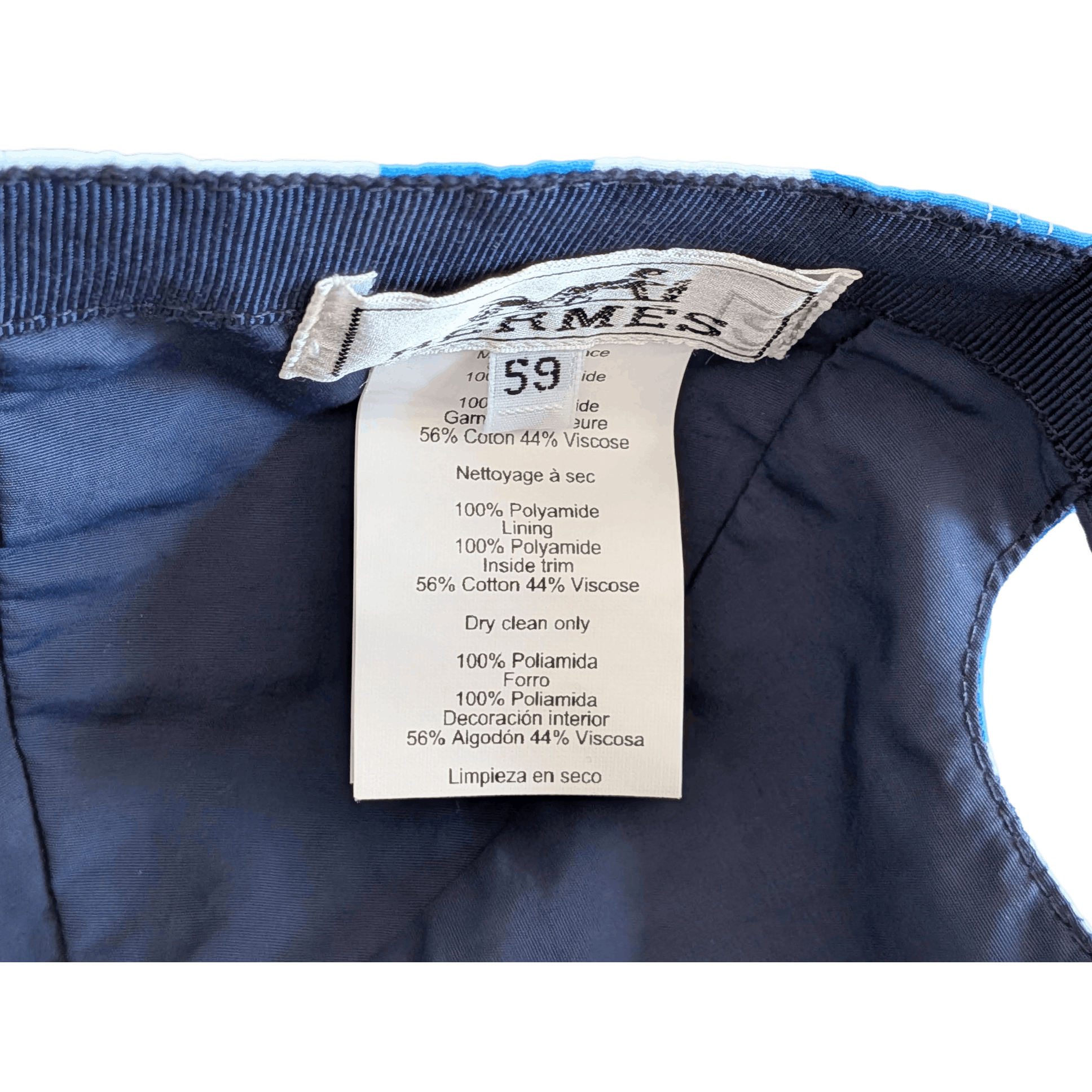 HERMES Hello Mr Farrier Robot Cap Hat Mediterranee Ocean Size 59