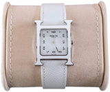 HERMES [M05] HEURE H White Watch, Medium Model 30 mm