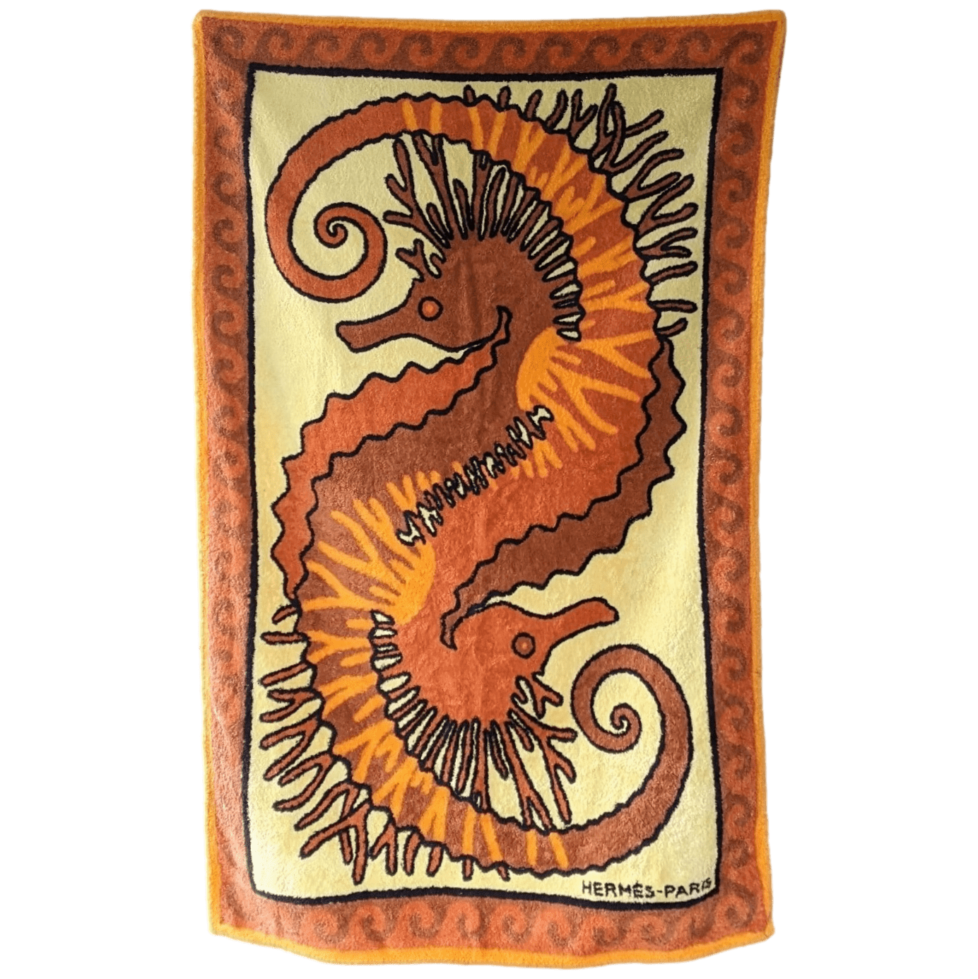 HERMES Hippocampe Beach Towel - Drap de Plage 90 x 150 cm