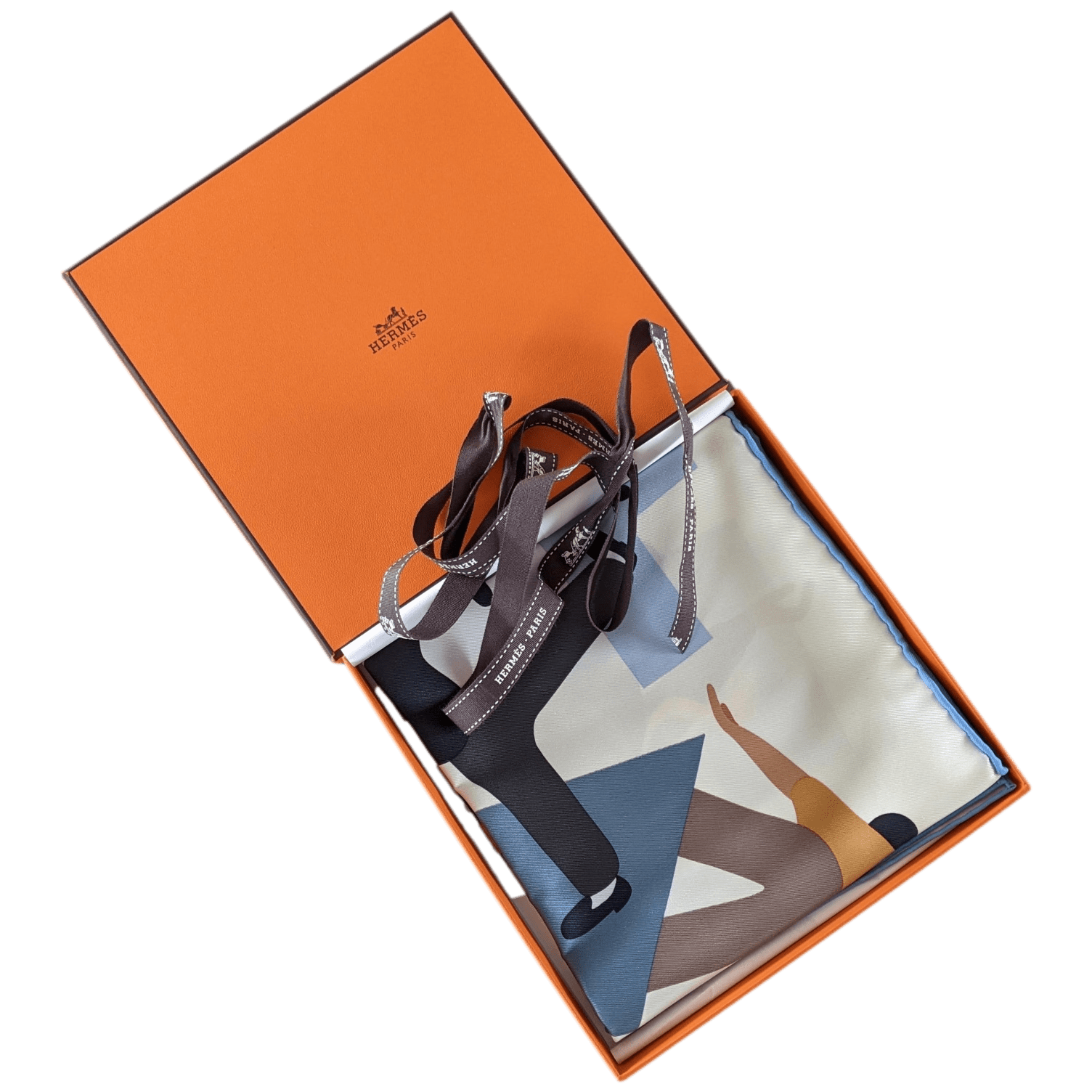 HERMES HOMMAGE A GENE KELLY [D1023.9] Vintage Silk Scarf 70 x 70 cm