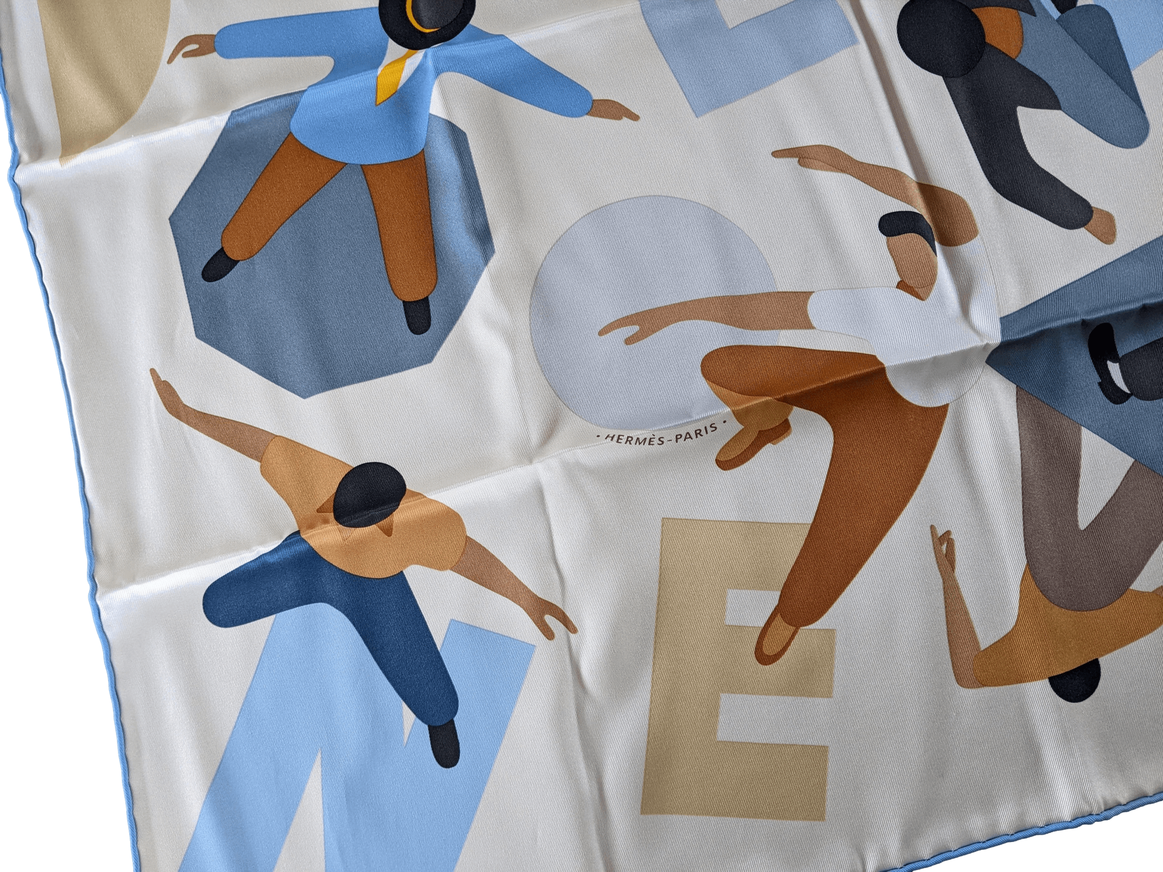 HERMES HOMMAGE A GENE KELLY [D1023.9] Vintage Silk Scarf 70 x 70 cm