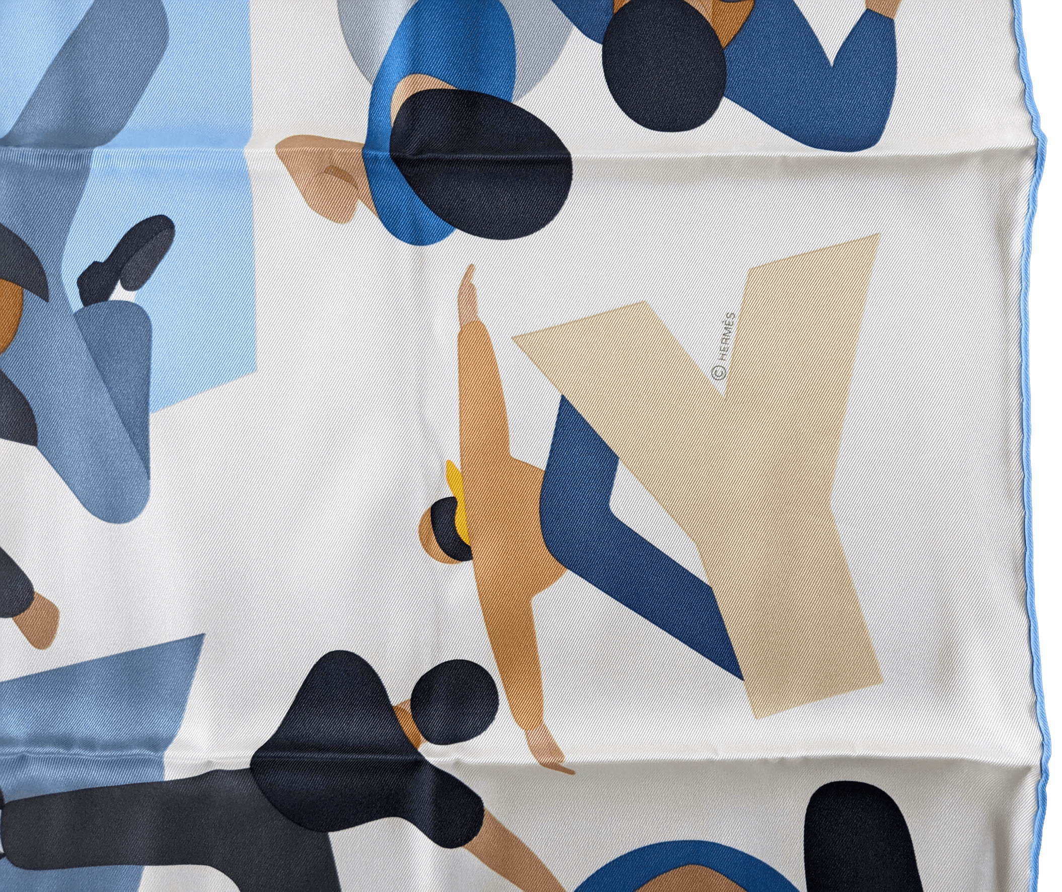 HERMES HOMMAGE A GENE KELLY [D1023.9] Vintage Silk Scarf 70 x 70 cm