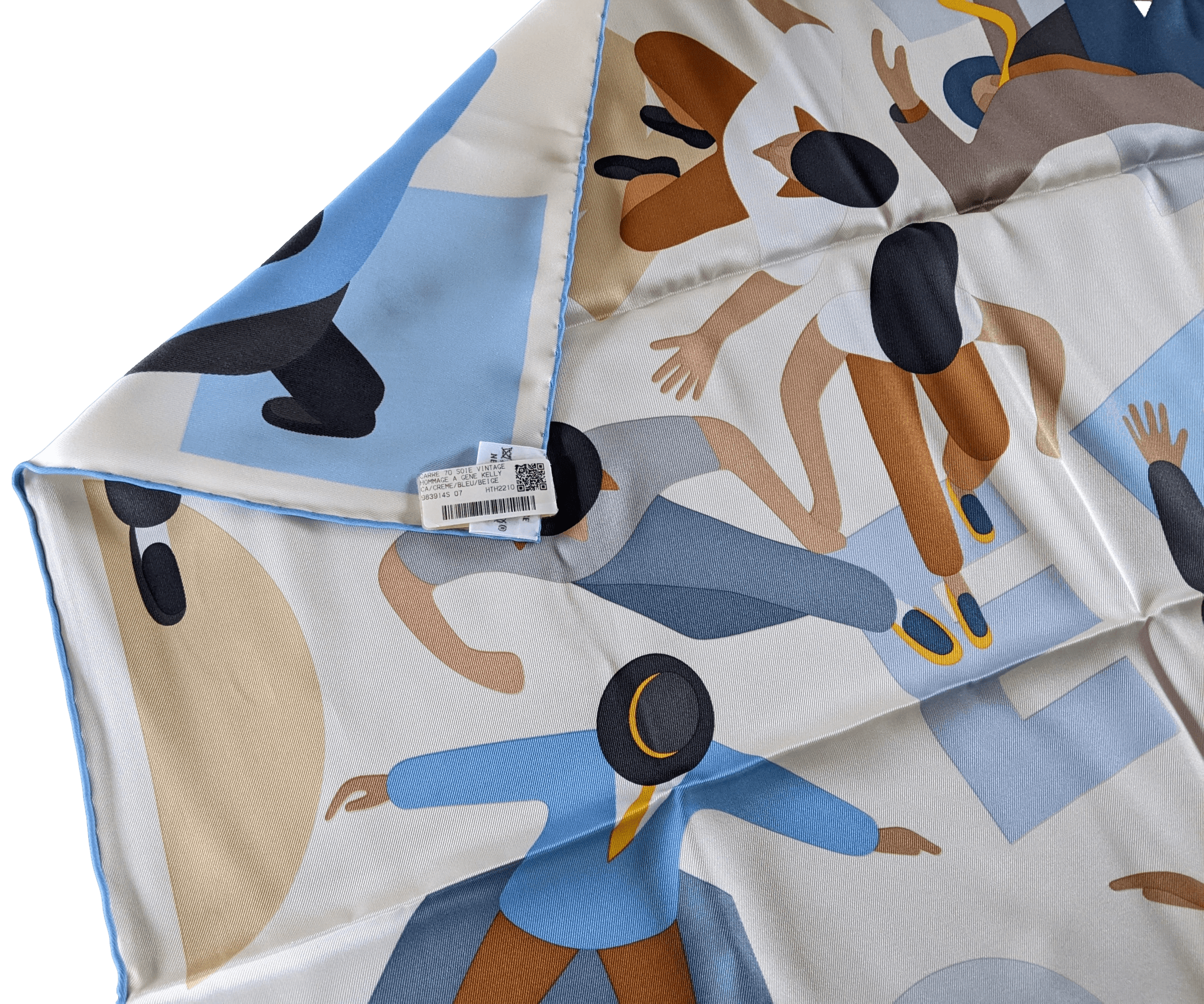 HERMES HOMMAGE A GENE KELLY [D1023.9] Vintage Silk Scarf 70 x 70 cm