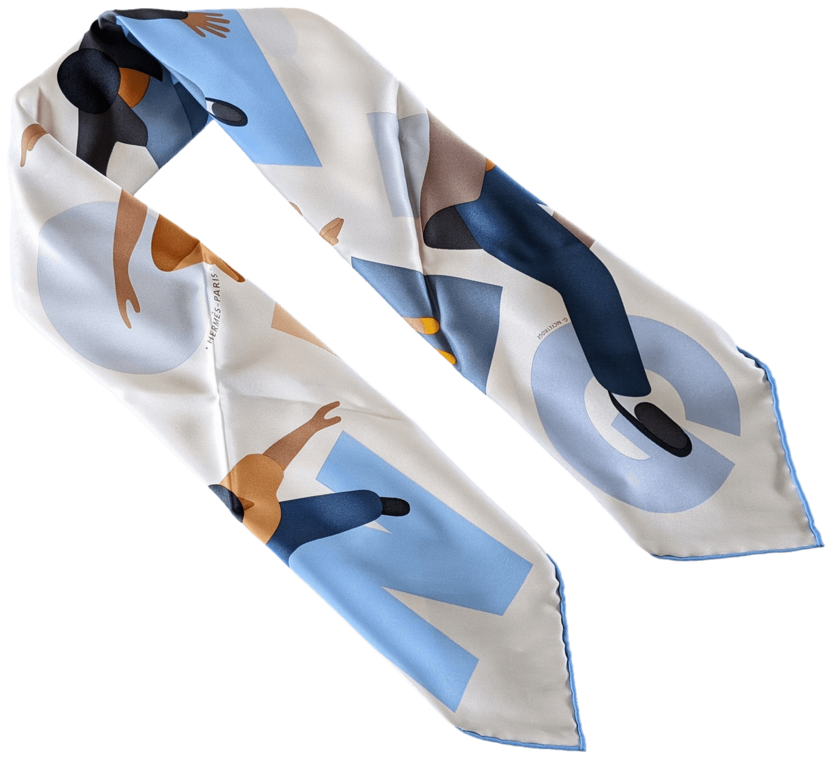HERMES HOMMAGE A GENE KELLY [D1023.9] Vintage Silk Scarf 70 x 70 cm
