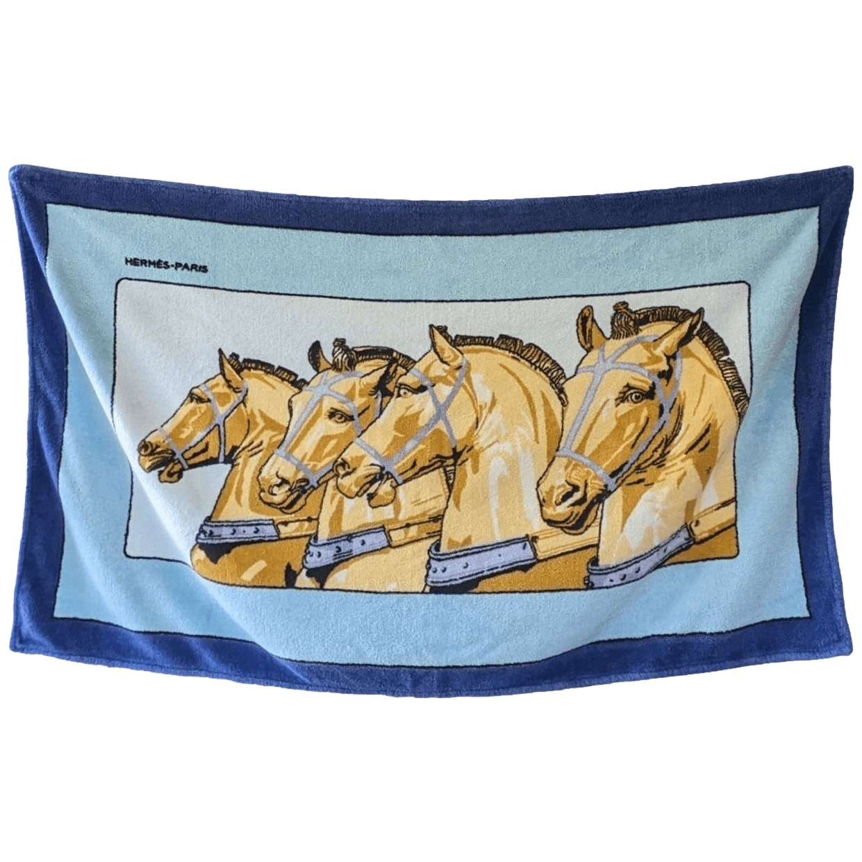 HERMES Horse Heads Terry Towel 90 x 150 cm