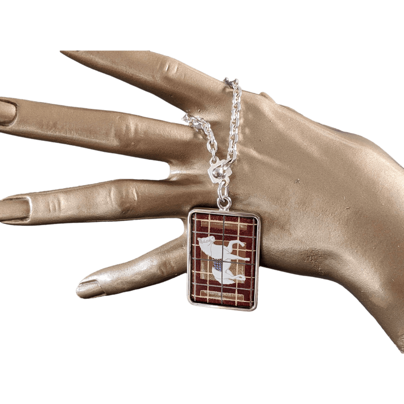 HERMES Rare Vintage Horse Enamel Keyring Porte-Clefs 