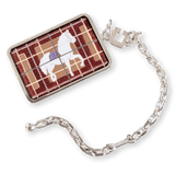 HERMES Rare Vintage Horse Enamel Keyring Porte-Clefs 