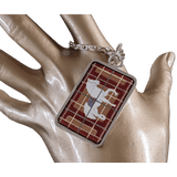 HERMES Rare Vintage Horse Enamel Keyring Porte-Clefs 