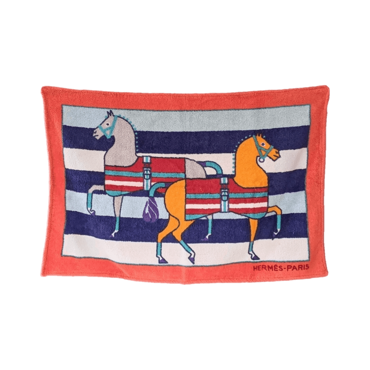 HERMES Horses Bayadere Bath Mat Towel PM 60 x 90 cm