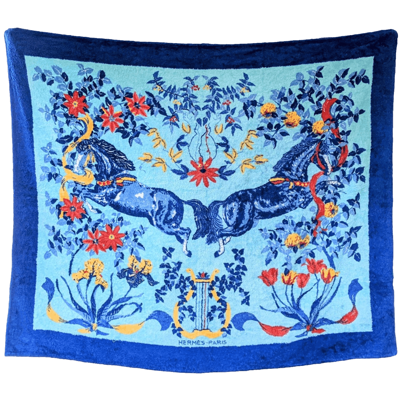 HERMES Horses XXL Twin Beach Towel Cotton 140 x 160 cm
