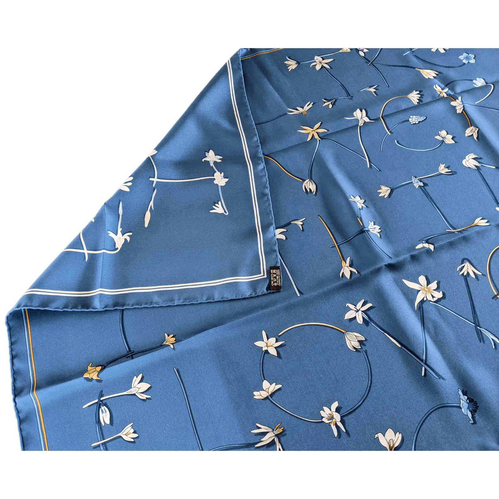 HERMES 2013 Blue I like Flowers Twill Silk 90 x 90 cm, Box