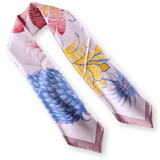 HERMES Pink Index Bromeliaceae Twill Silk Scarf Carre 90 x 90 cm