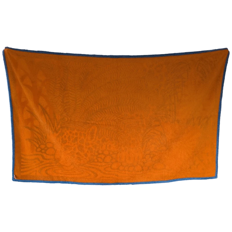 HERMES Jaguar Quetzal Alice Shirley Beach Towel Blue Multicolor 90 x 150 cm
