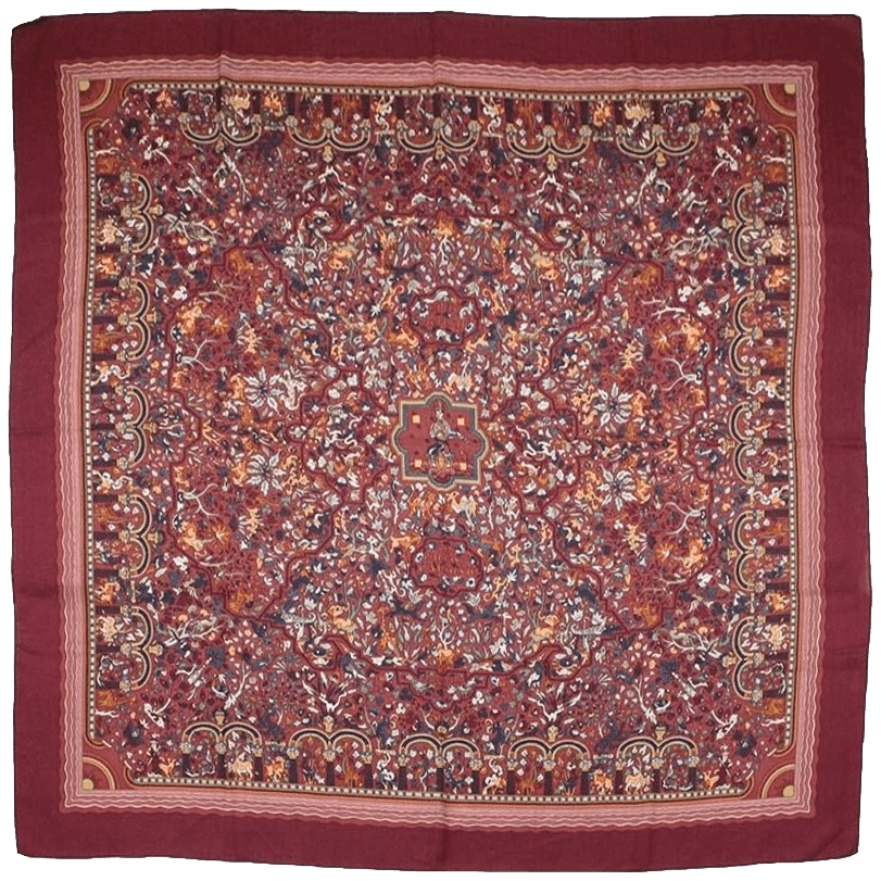 HERMES Jardins d'Armenie by Karen Petrossian Cashmere Shawl 140 x 140 cm