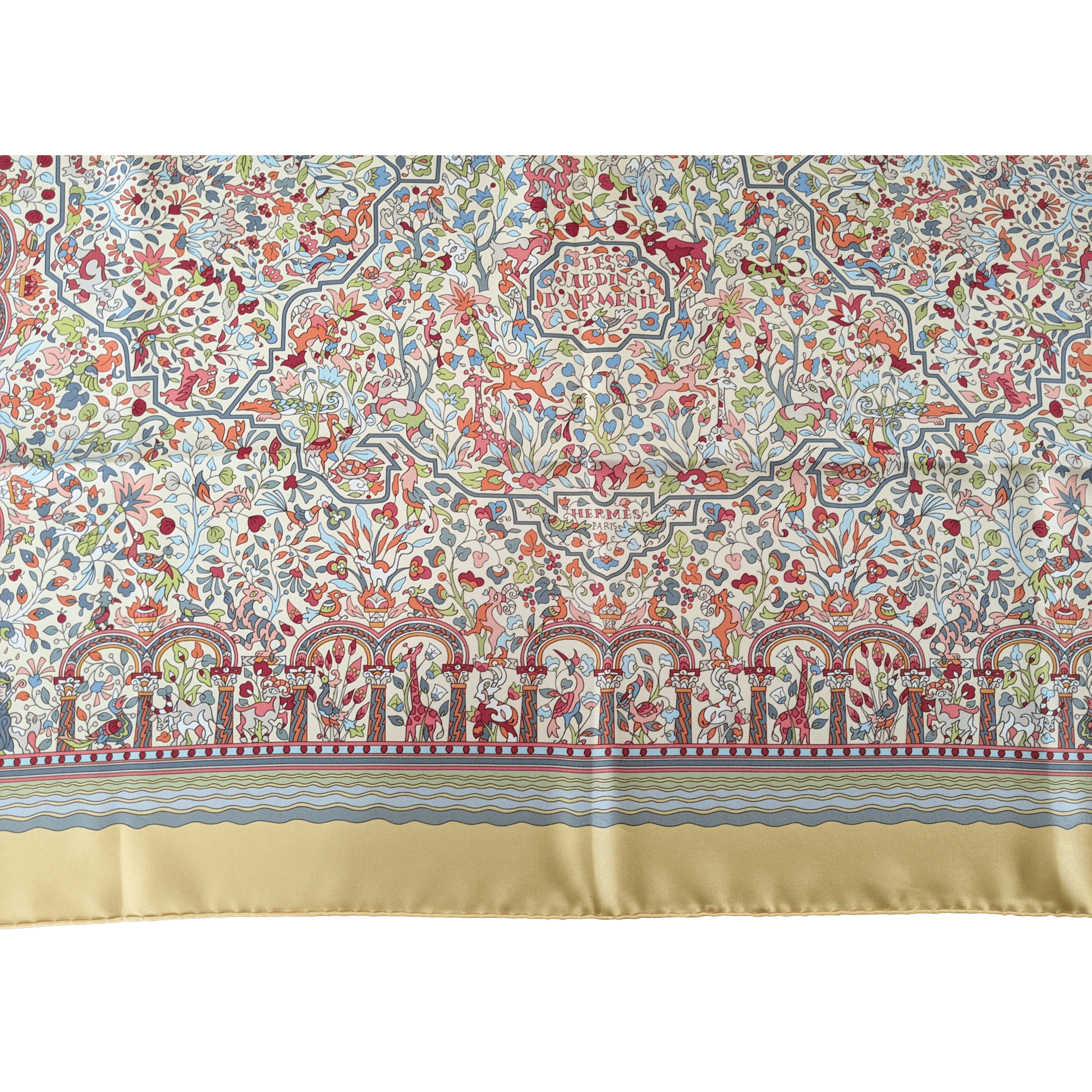 HERMES 2005 JARDINS D'ARMENIE by Karen Petrossian Twill 90 x 90 cm