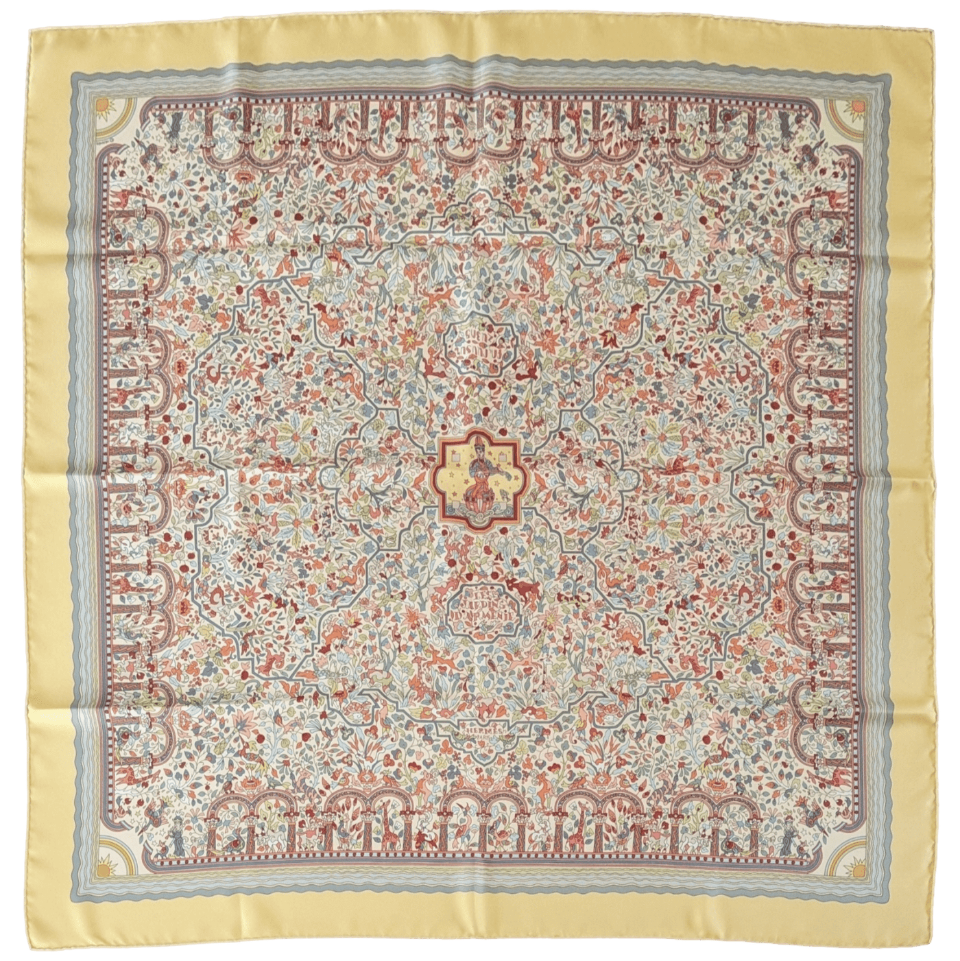 HERMES 2005 JARDINS D'ARMENIE by Karen Petrossian Twill 90 x 90 cm