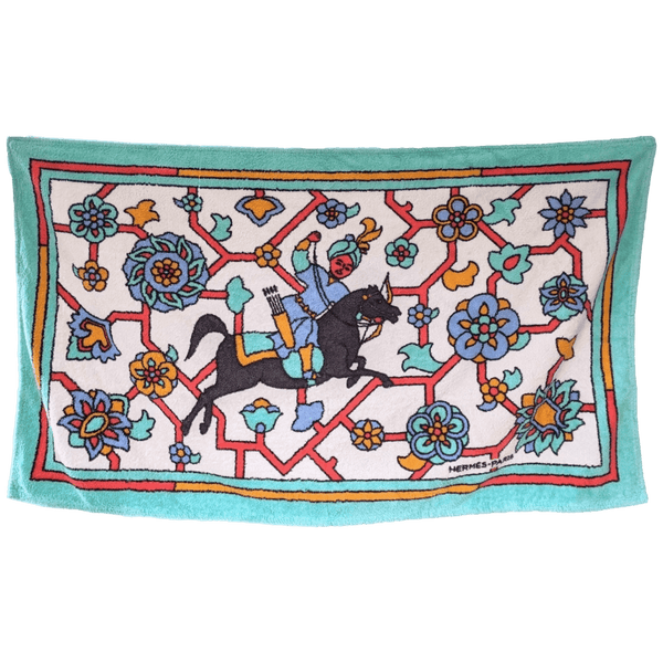 HERMES Jardins  d'Armenie Tapis de Plage Terry Beach Towel 90 x 150 cm