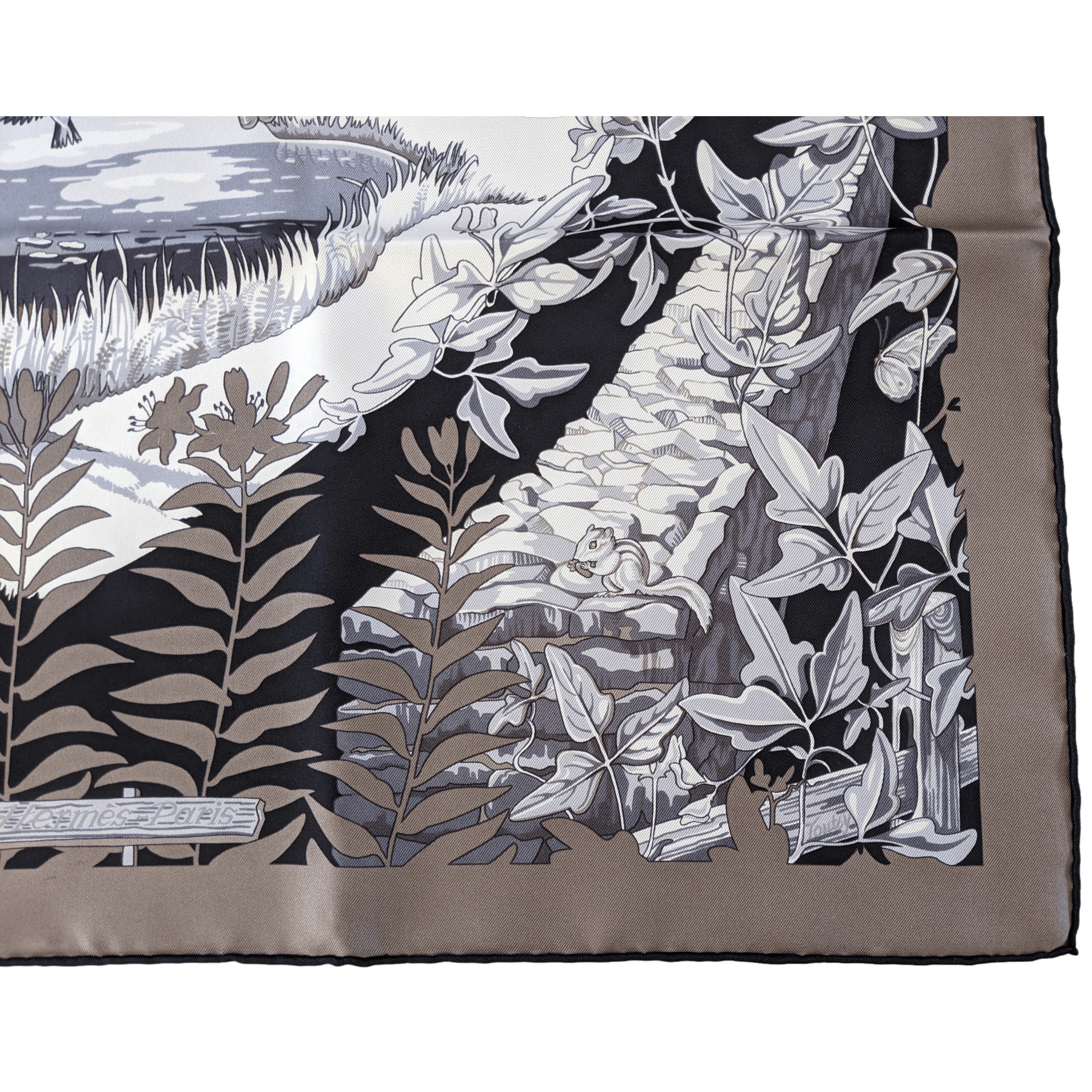 HERMES 2009 Jardins de la Nouvelle Angleterre Silk Scarf 90 x 90 cm