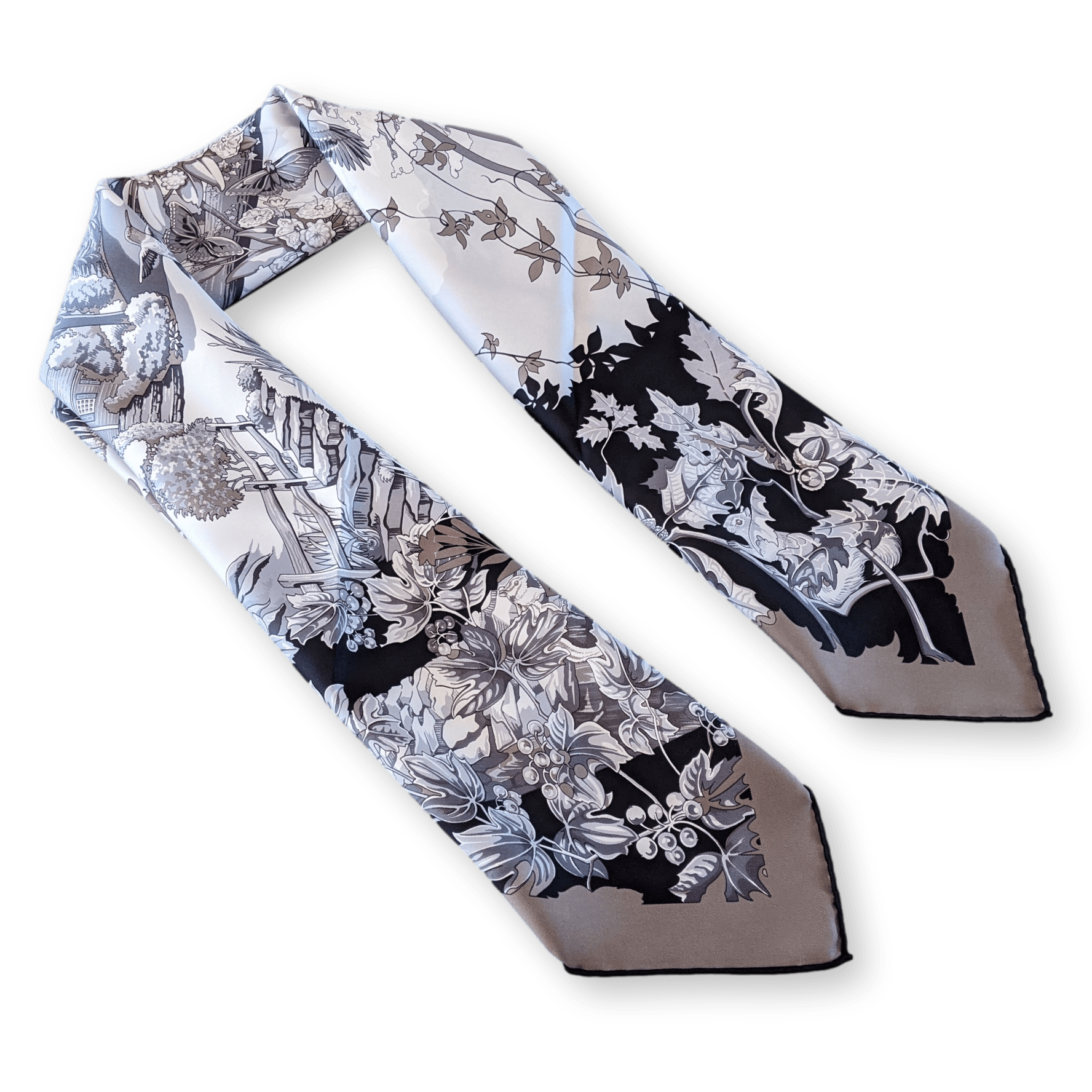 HERMES 2009 Jardins de la Nouvelle Angleterre Silk Scarf 90 x 90 cm