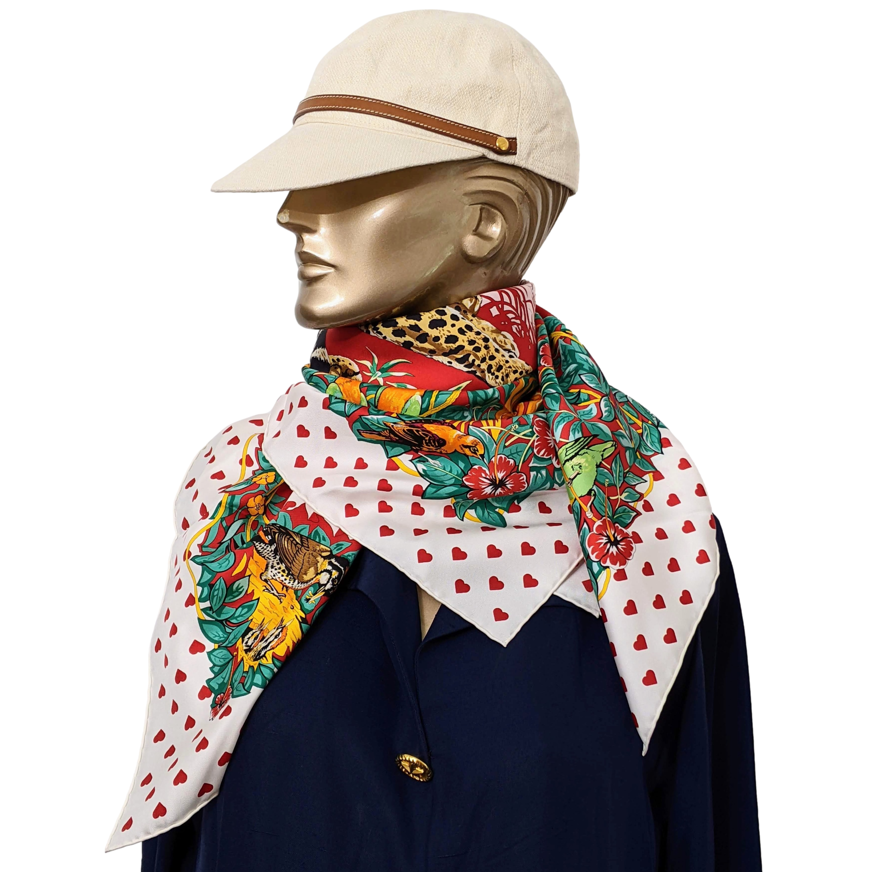HERMES JUNGLE LOVE LOVE Special Issue by Robert Dallet Twill 90 x 90 cm
