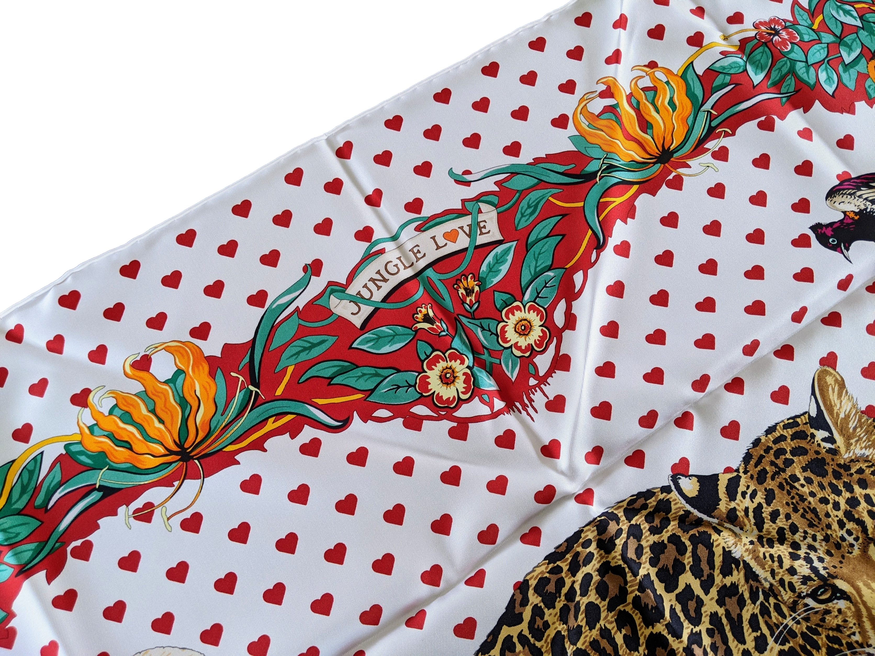 HERMES JUNGLE LOVE LOVE Special Issue by Robert Dallet Twill 90 x 90 cm