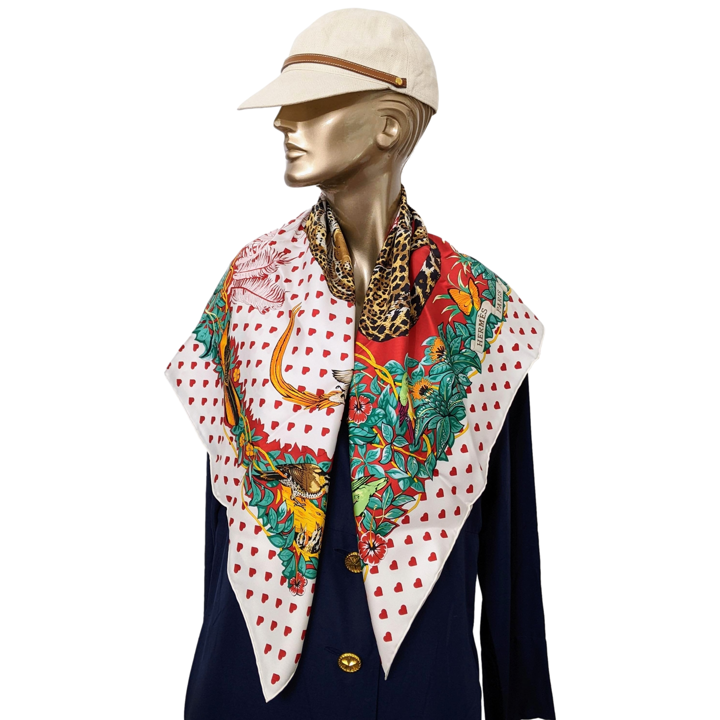 HERMES JUNGLE LOVE LOVE Special Issue by Robert Dallet Twill 90 x 90 cm