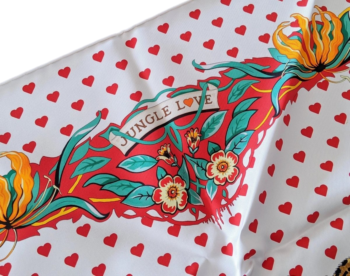 HERMES JUNGLE LOVE LOVE Special Issue by Robert Dallet Twill 90 x 90 cm