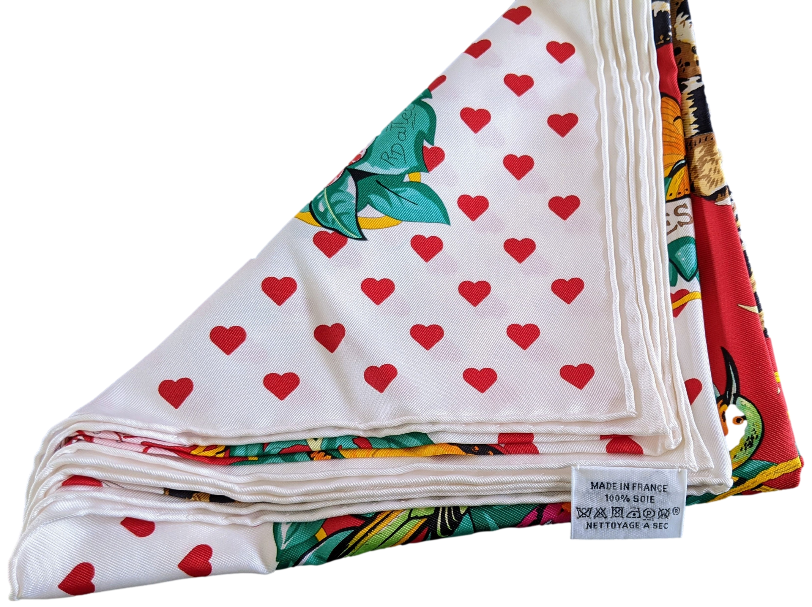 HERMES JUNGLE LOVE LOVE Special Issue by Robert Dallet Twill 90 x 90 cm