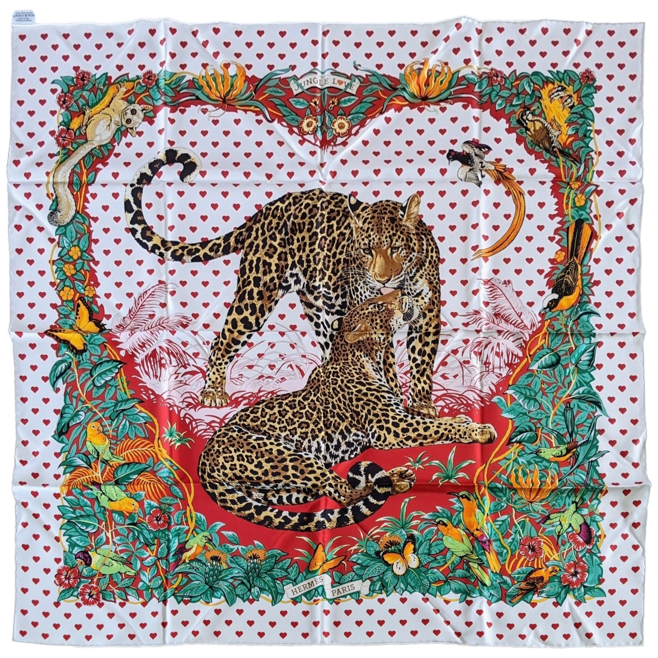 HERMES JUNGLE LOVE LOVE Special Issue by Robert Dallet Twill 90 x 90 cm
