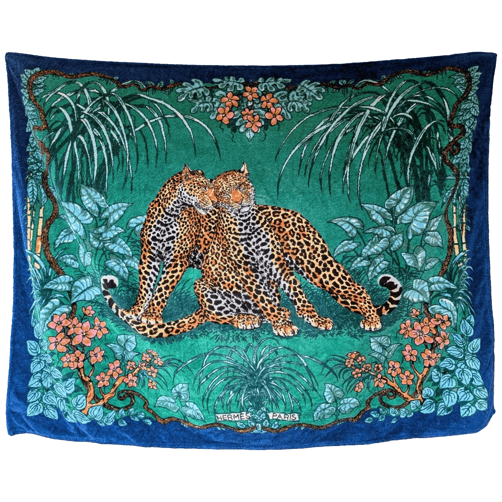 HERMES Robert Dallet Jungle Love California XXL Beach Towel 148 x 220 cm