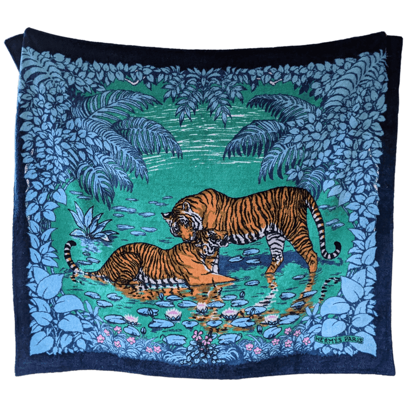 HERMES x Robert Dallet Jungle Love Tigers Beach Towel California