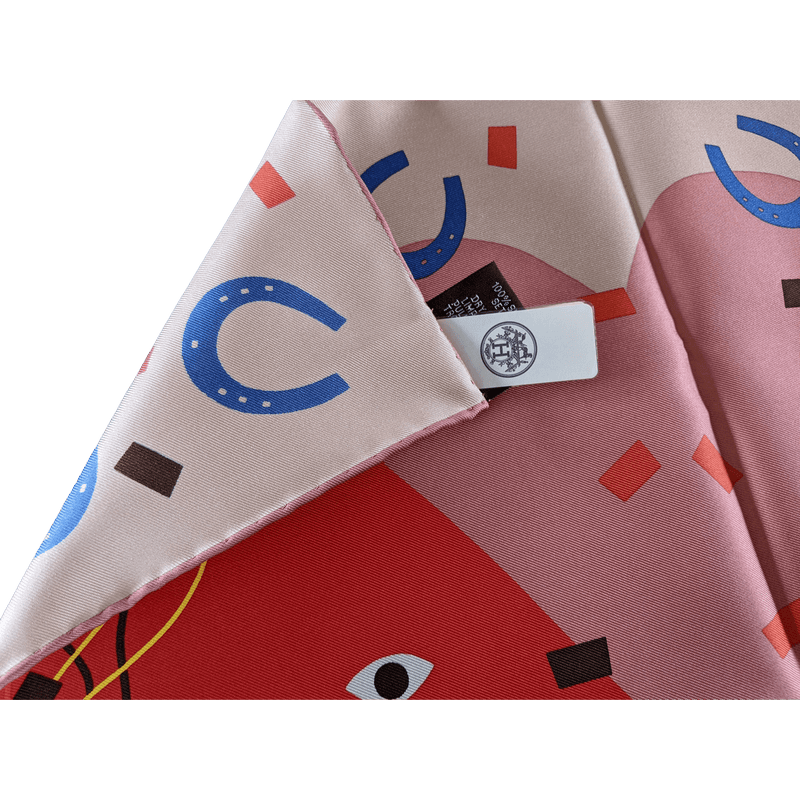 HERMES Just Married Twill Silk Gavroche Scarf 45 x 45 cm