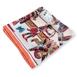 HERMES 1992 Kachinas by Kermit Oliver Twill Silk Scarf 90 x 90 cm