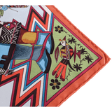 HERMES 1992 Kachinas by Kermit Oliver Twill Silk Scarf 90 x 90 cm
